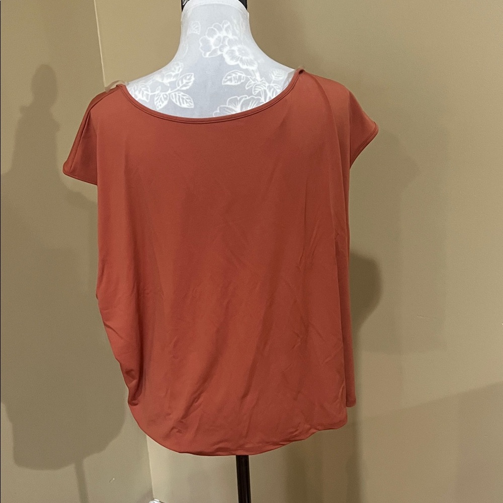 Target Rust Tie-Front Crop Top - Picture 5 of 11